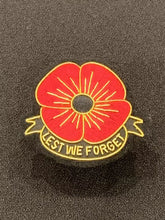 Poppy Badge Lest We Forget Badge Remembrance Day Embroidered Bullion Wire Poppy